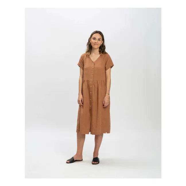 Robe Midi Lin | Marron