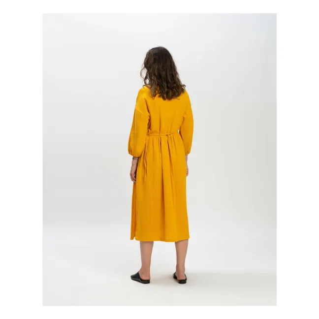 Robe Gaze de Coton Bio | Jaune moutarde