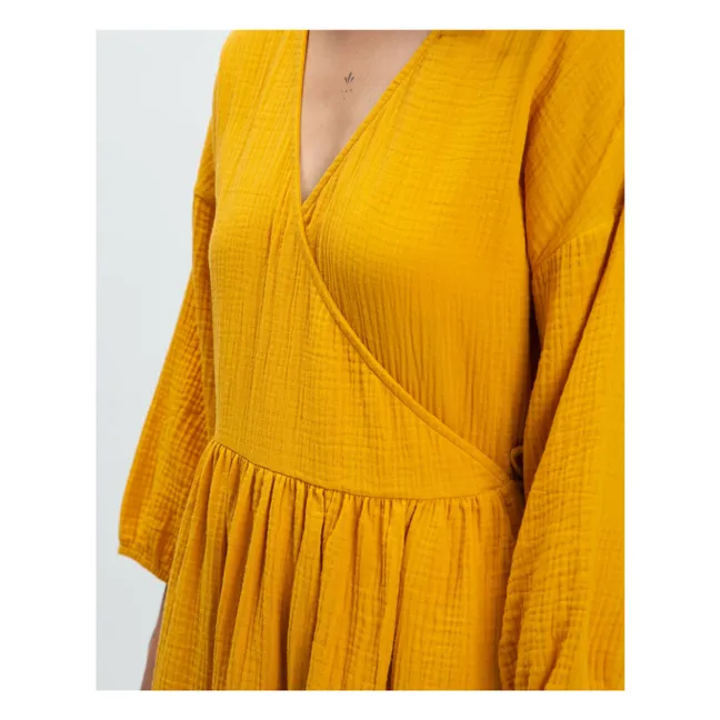 Robe Gaze de Coton Bio | Jaune moutarde