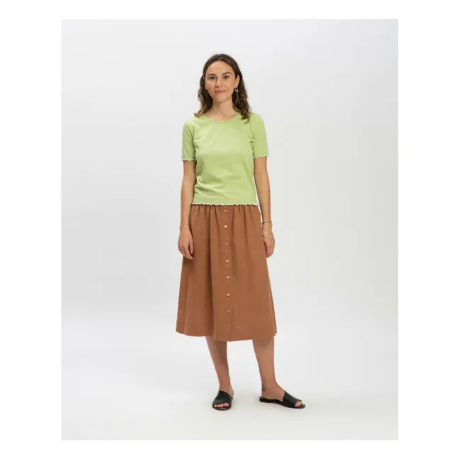 Jupe Midi Lin | Marron