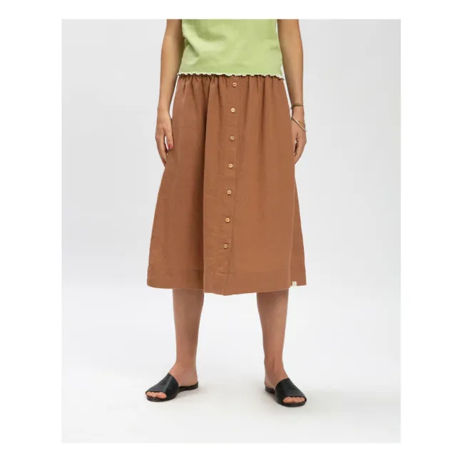 Jupe Midi Lin | Marron