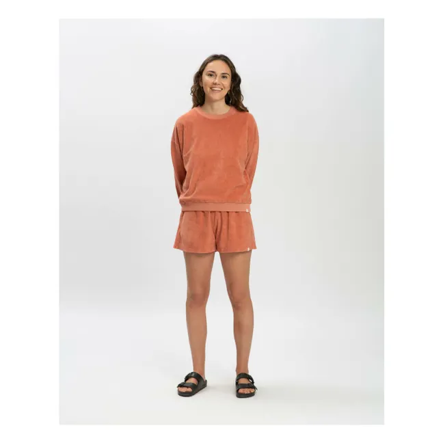 Pantalones cortos de rizo ecológico | Terracotta