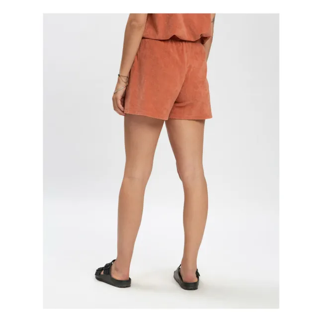Pantalones cortos de rizo ecológico | Terracotta