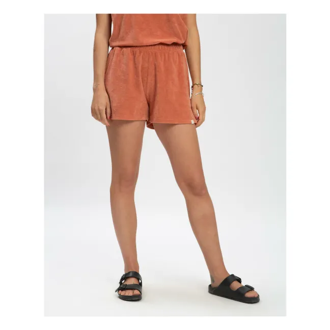Pantalones cortos de rizo ecológico | Terracotta