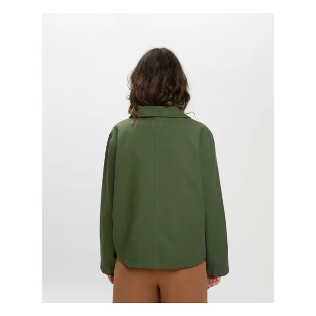 Veste Twill Coton Bio | Vert sapin