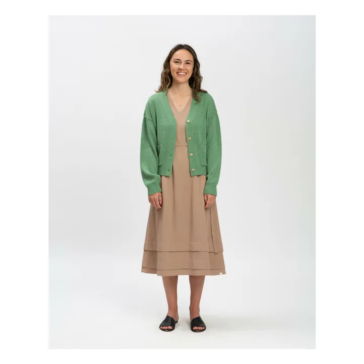 Cardigan Coton Bio | Vert- Image produit n°5
