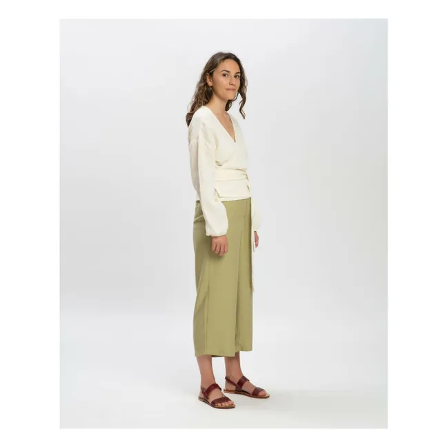 Blusa de gasa de algodón orgánico | Crudo