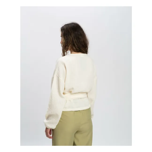 Blusa de gasa de algodón orgánico | Crudo