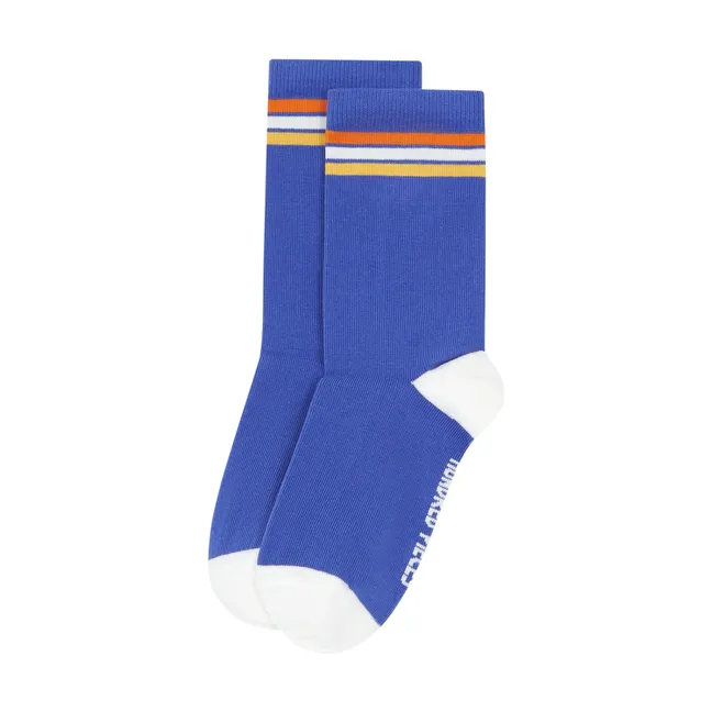 Chaussettes Blue Stripes | Blanc