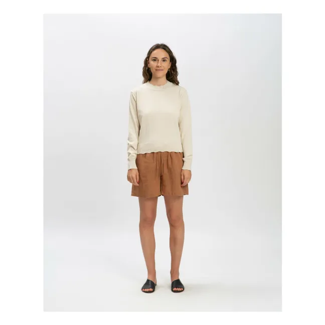 Jersey de algodón ecológico | Beige