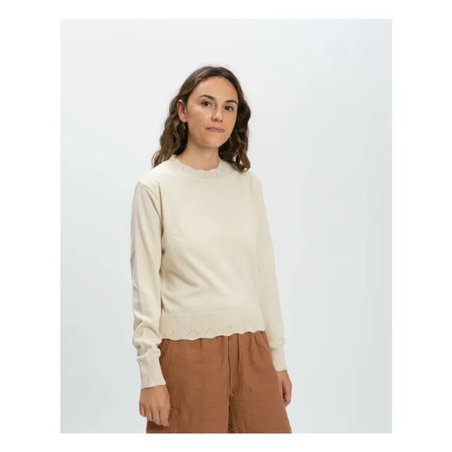 Jersey de algodón ecológico | Beige