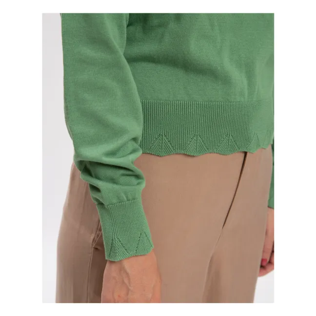 Jersey de algodón ecológico | Verde