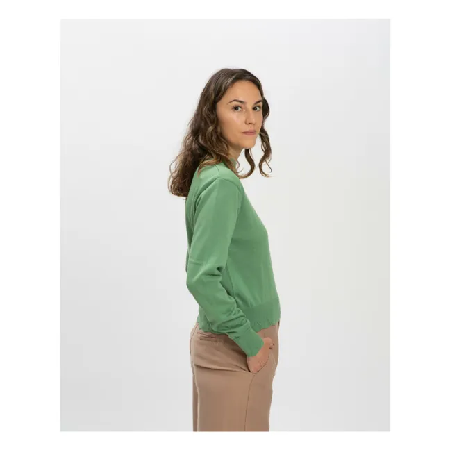 Jersey de algodón ecológico | Verde