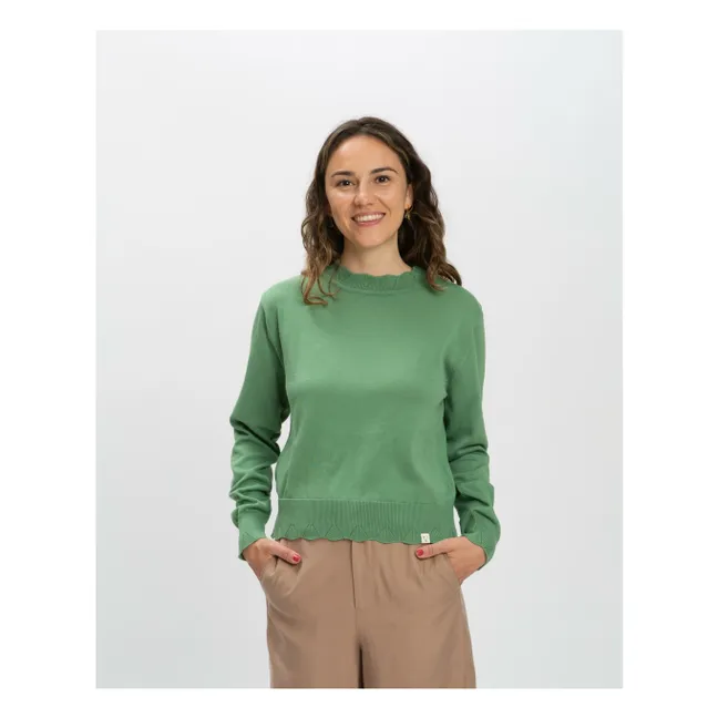 Jersey de algodón ecológico | Verde