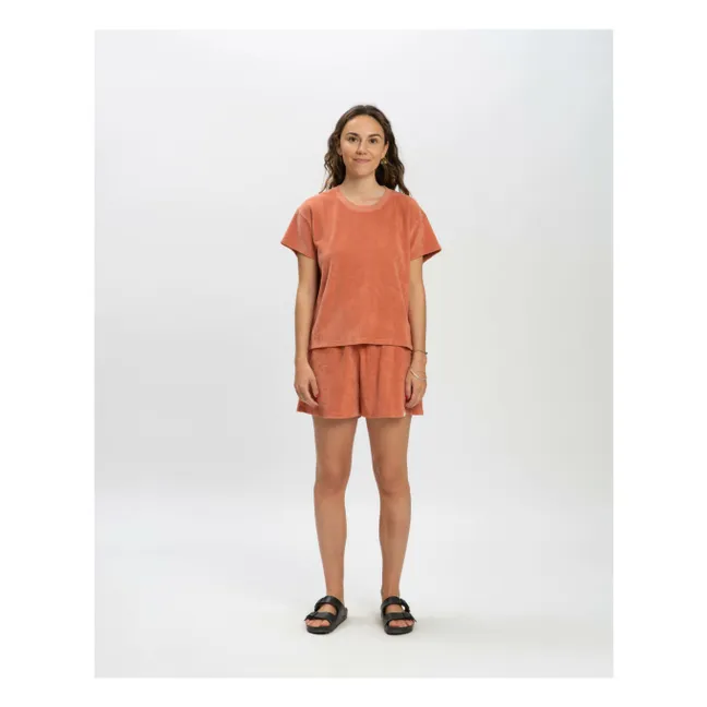 Bio-Frottee-T-Shirt | Terracotta