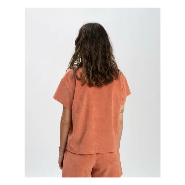 Bio-Frottee-T-Shirt | Terracotta