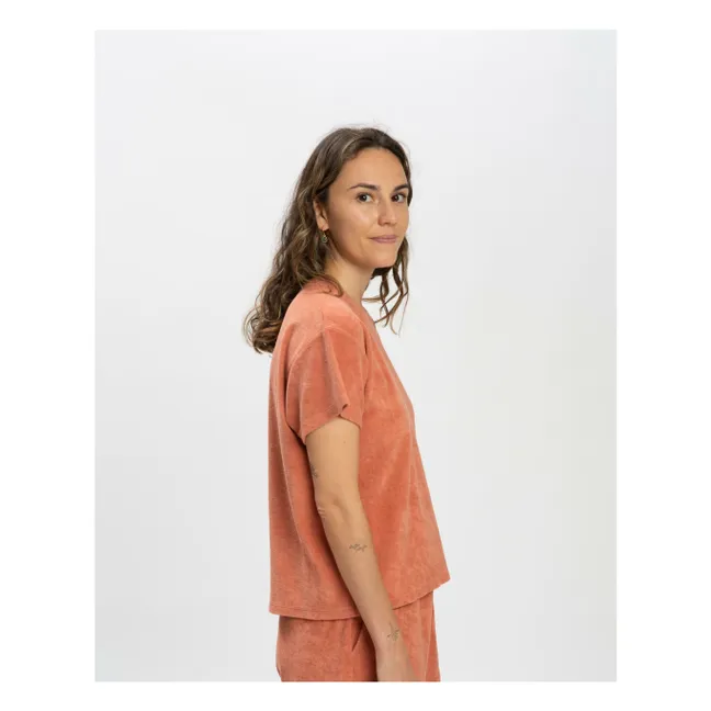 Bio-Frottee-T-Shirt | Terracotta