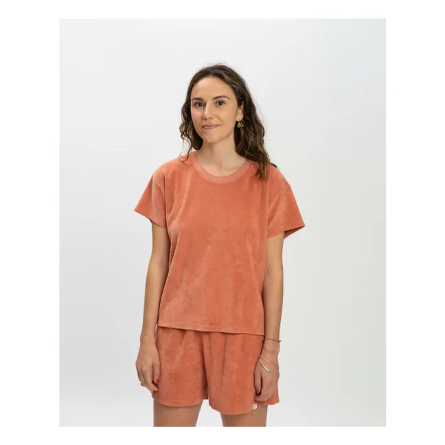 Bio-Frottee-T-Shirt | Terracotta