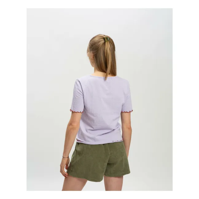 Camiseta de algodón ecológico | Lila