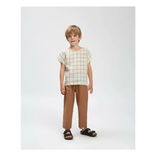 Pantalon Lin | Marron