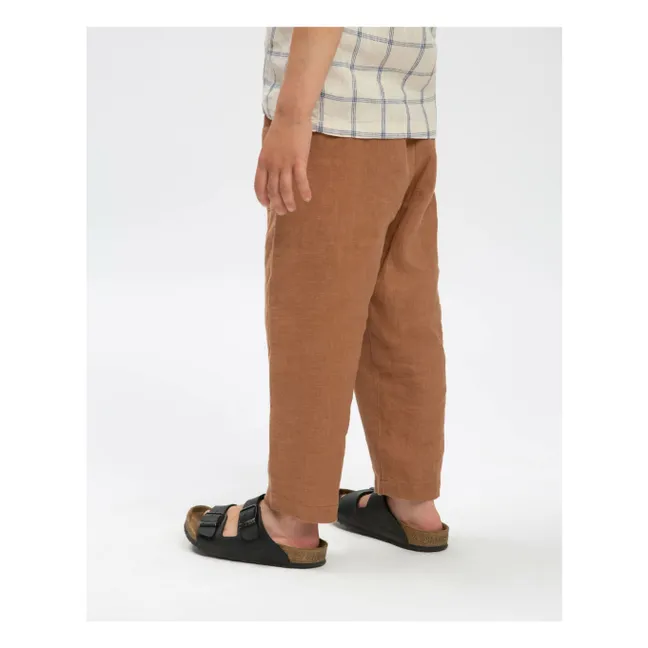 Pantalon Lin | Marron