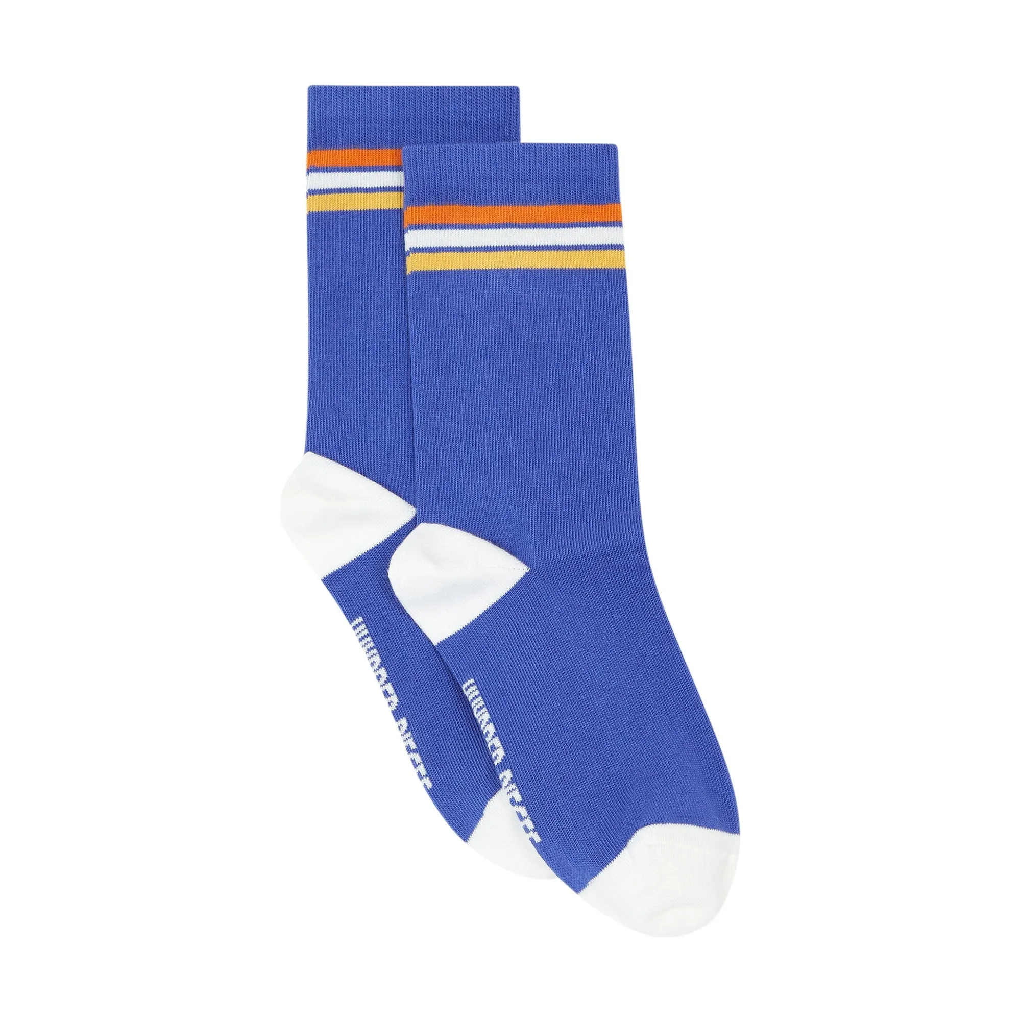 Hundred Pieces White Blue Stripes Socks