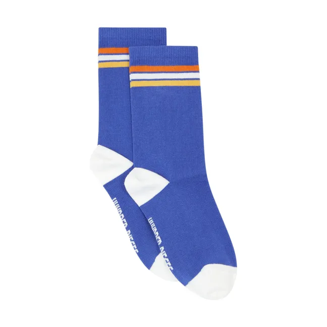 Chaussettes Blue Stripes | Blanc