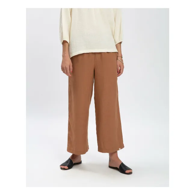 Leinenhose | Braun