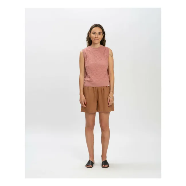 Pantalones cortos de lino | Marrón