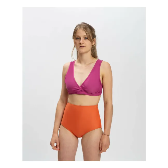 Haut de Maillot Fibres Recyclées | Rose fuschia