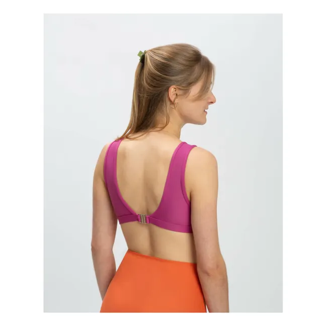 Recycled Fiber Jersey Top | Fuchsia