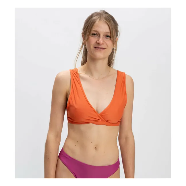 Recycled Fiber Jersey Top | Coral