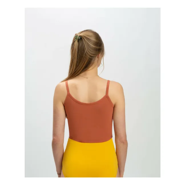 Top corto de algodón orgánico | Terracotta