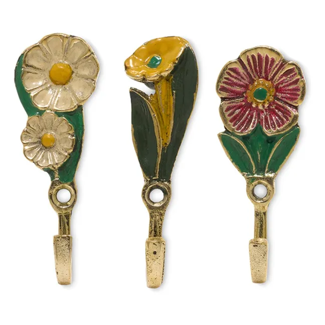 Patères Posy - Set de 3 | Laiton
