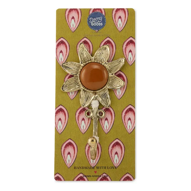 Kleiderhaken Sera Sun | Gelbguss
