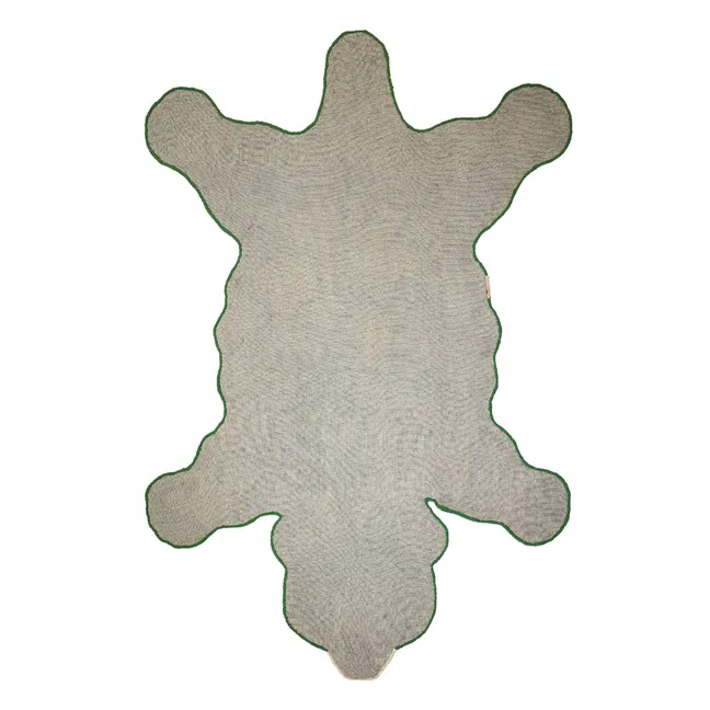 Tapis ours en laine Josie Jardin | Vert