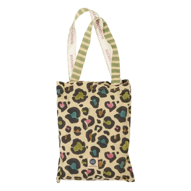 Lancio e totebag in cotone Disco Leopard | Multicolore