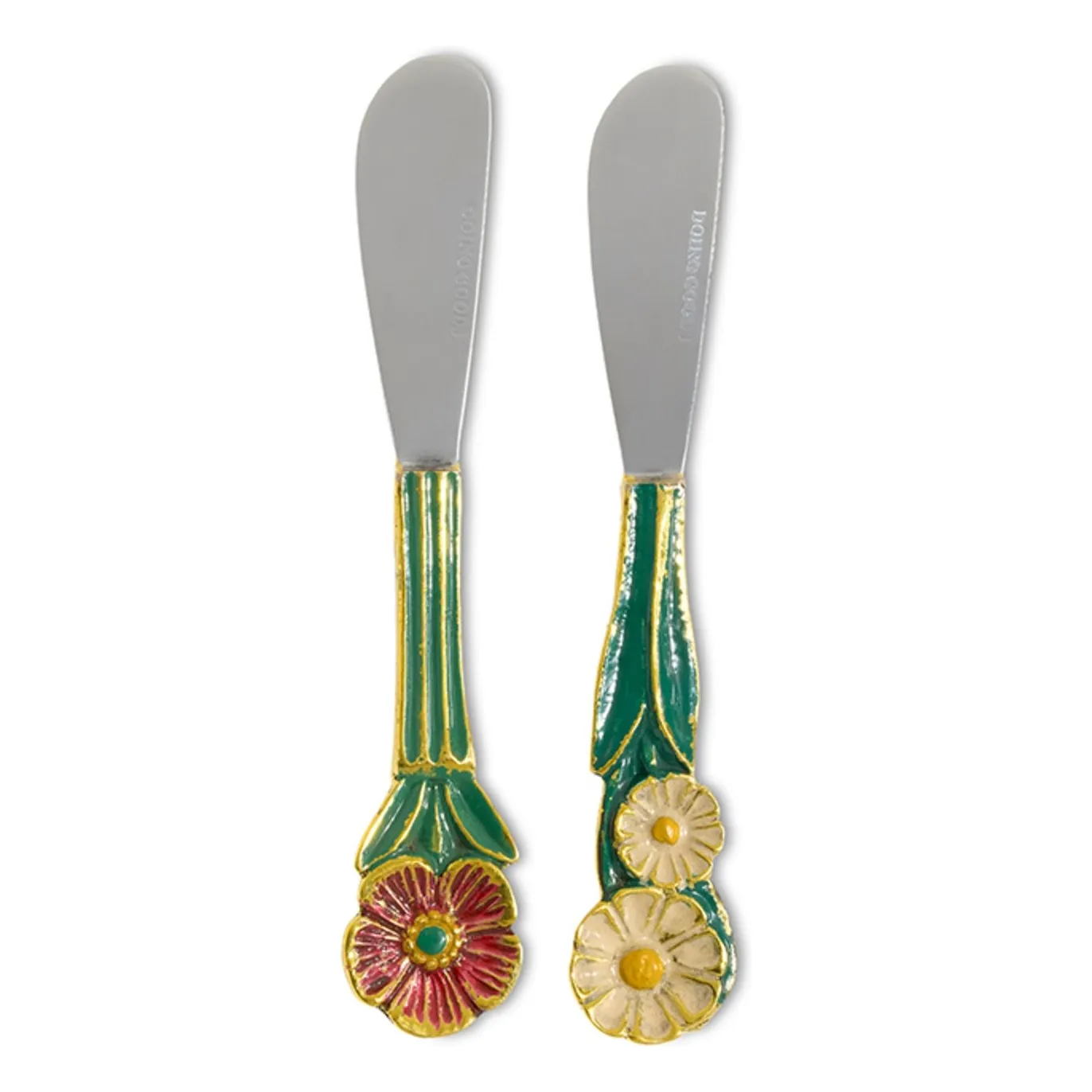 Doing Goods Green Posy Butter Knives - Set Of 2