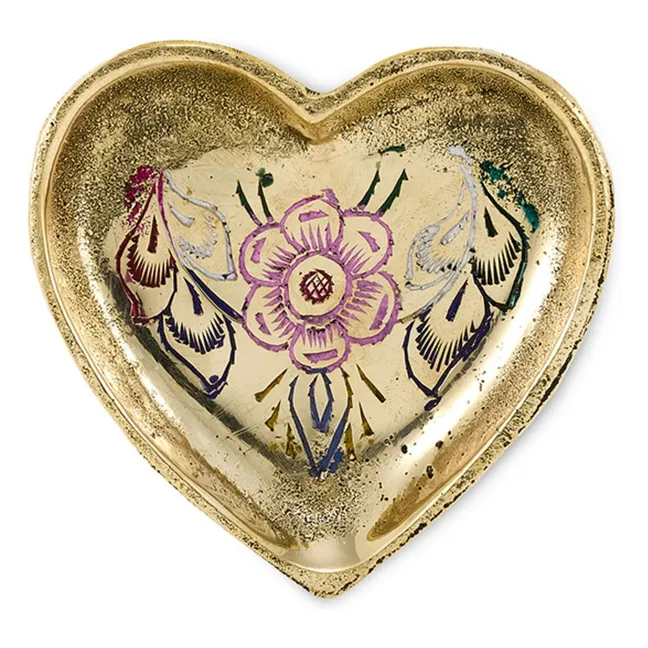 Milagro Mila plato corazón | Latón