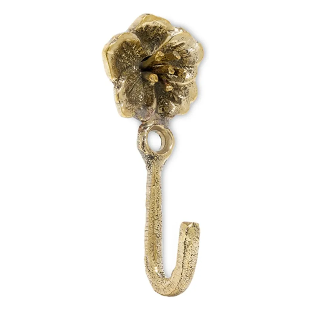 Doing Goods Brass Maisie Flower Coat Hook