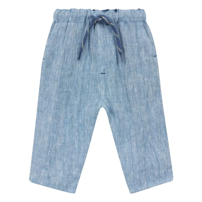 Francisco Linen pants | Blue