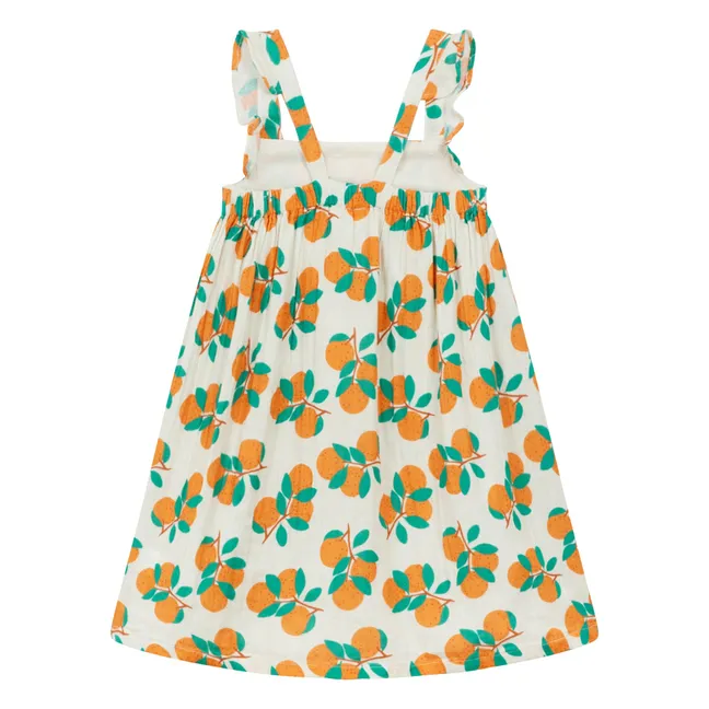 Fedelina Double Cotton Gauze Dress | Ecru