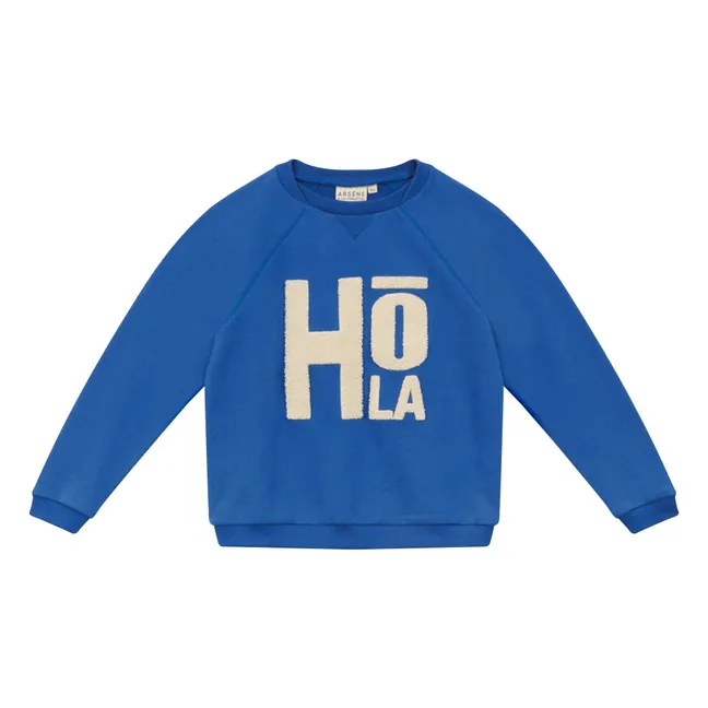 Firmin organic cotton sweatshirt | Blue