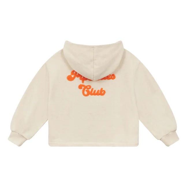 Sudadera con capucha de algodón ecológico Fiana | Crudo color natural