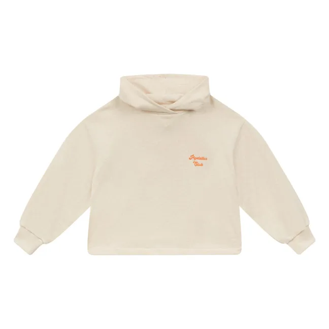 Sudadera con capucha de algodón ecológico Fiana | Crudo color natural
