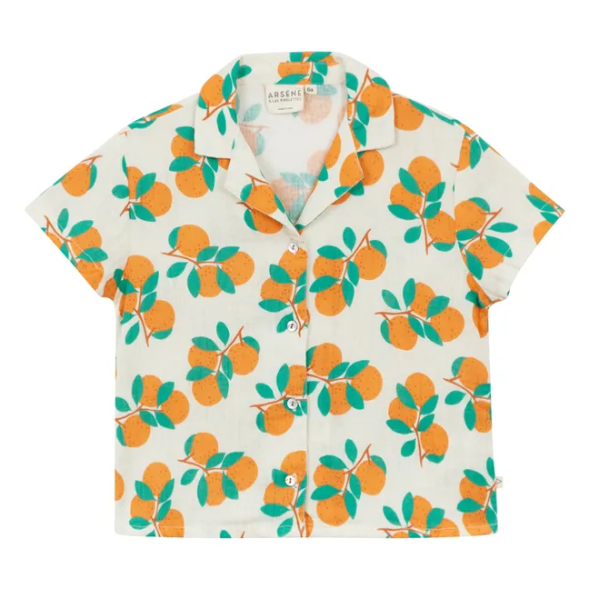 Floreanne Double Cotton Gauze Shirt | Ecru