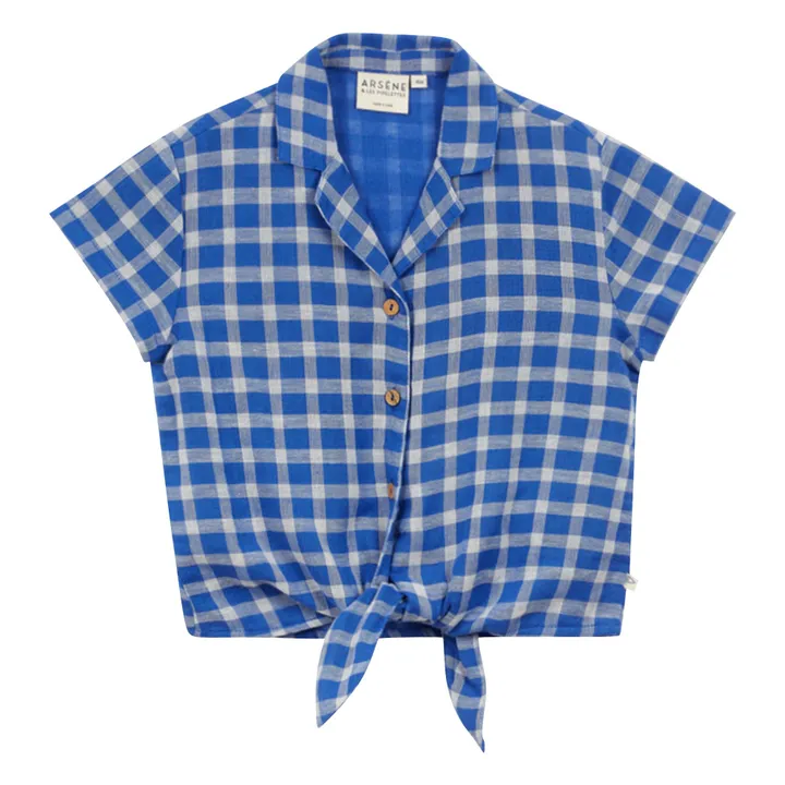 Blouse Fleurande Coton Bio | Bleu- Image produit n°2