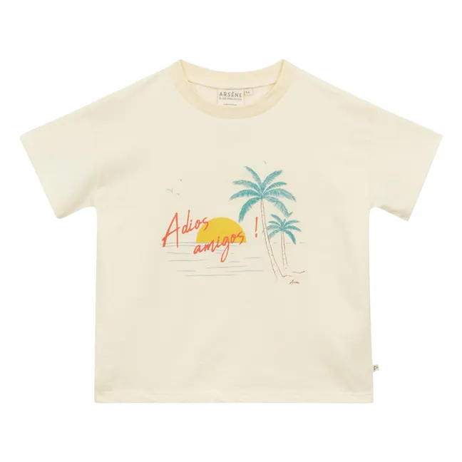 Camiseta de algodón ecológico Fulvio | Crudo
