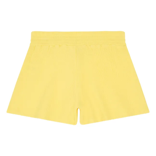 Gaze-Shorts aus Bio-Baumwolle | Blasses Gelb