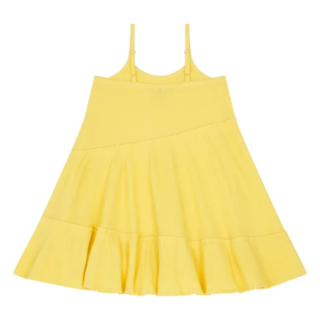 Gaze-Kleid aus Bio-Baumwolle | Blasses Gelb